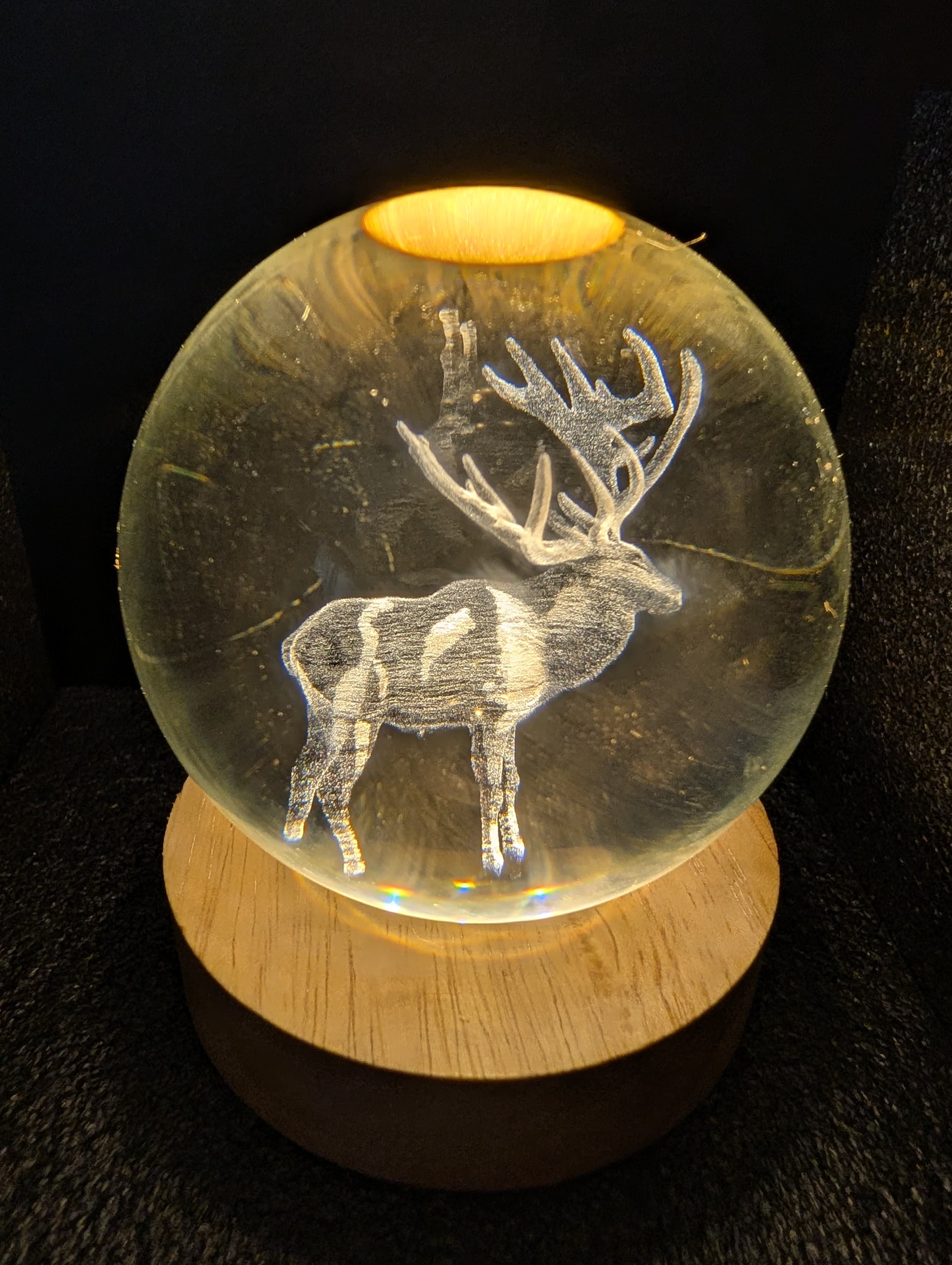 Roosevelt Elk Crystal Sphere